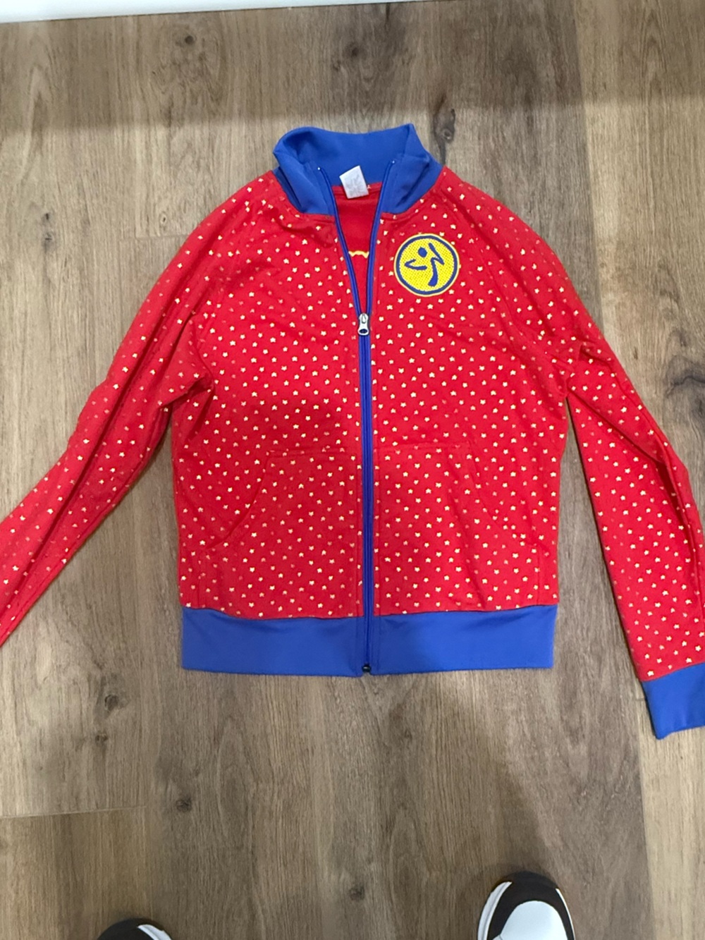 Red Zumba Zip-Up Jacket with stars